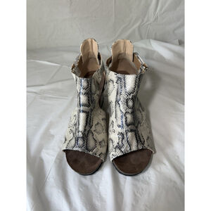 Jolimall Sunburst Snake Print Wedge Sandals Size 9